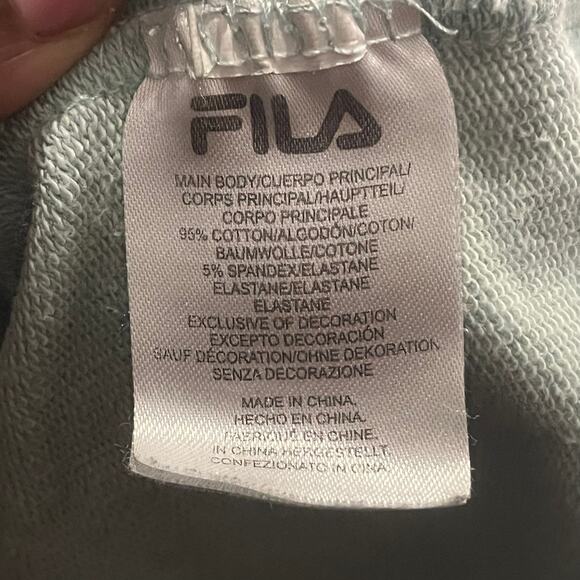Fila Mint Green Sweatshirt Womens Medium Long Sleeve‎ Crew Neck Graphic Logo - Picture 7 of 7